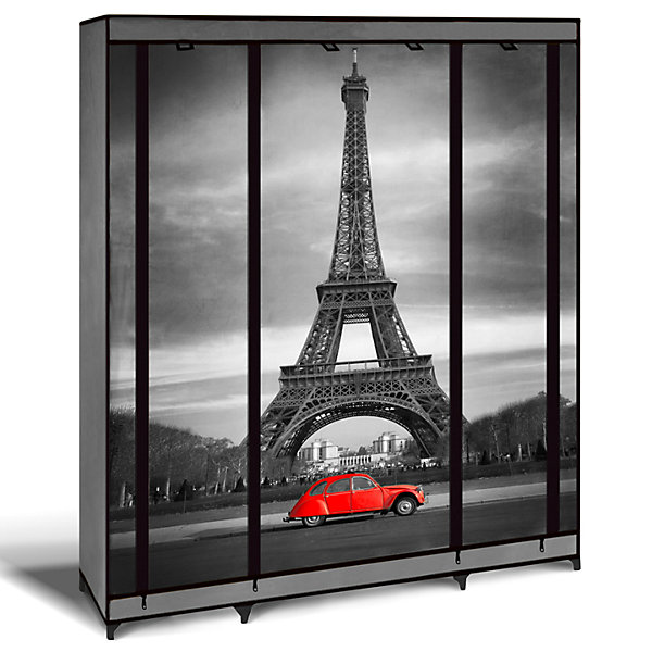 Armoire de rangement penderie pliable vêtements en tissu PARIS dressing XXL