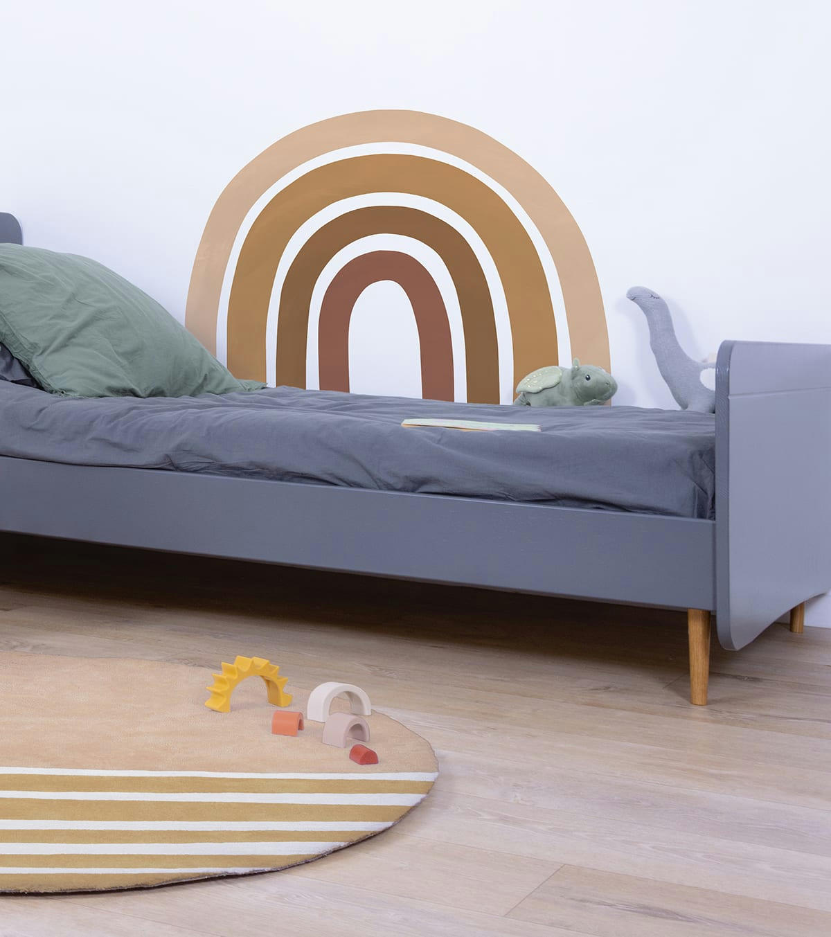 SUNNY - Grand sticker grand arc-en-ciel en vinyle mat multicolore