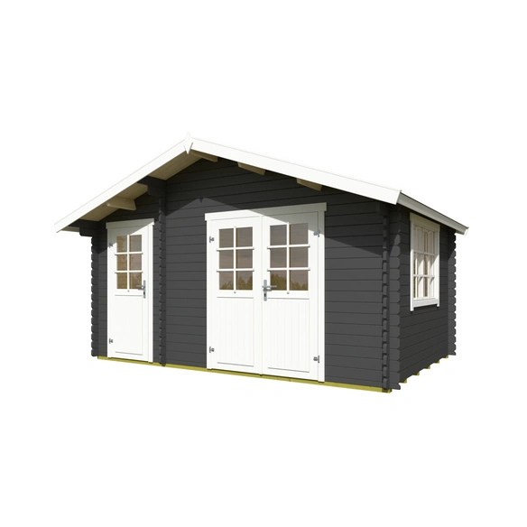 Gartenhaus »Belmont«, Aufstellmaße BxT: 430x280 cm, Holz, carbongrau, inkl. Fußboden