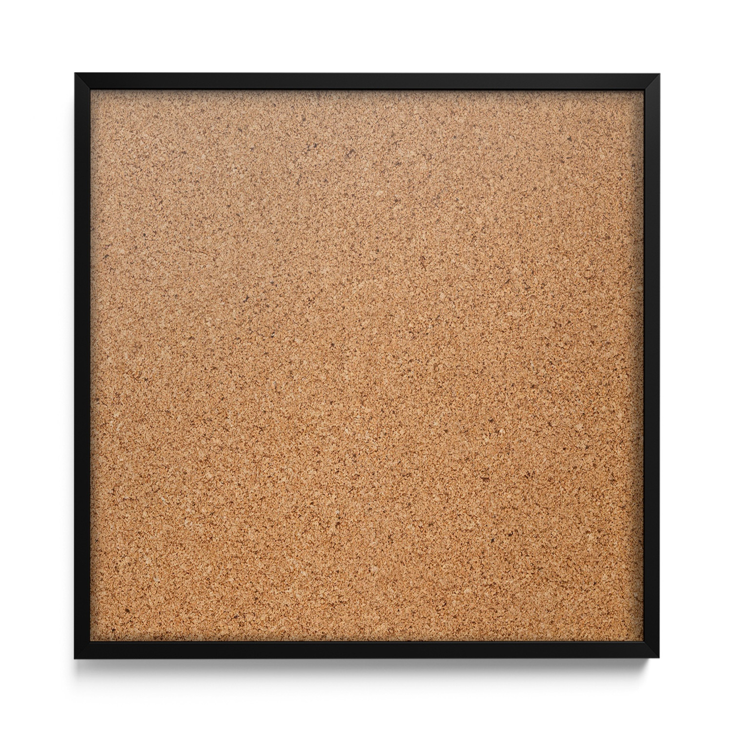 Kwadratowa tablica korkowa czarna rama 50x50 cm   pinezki