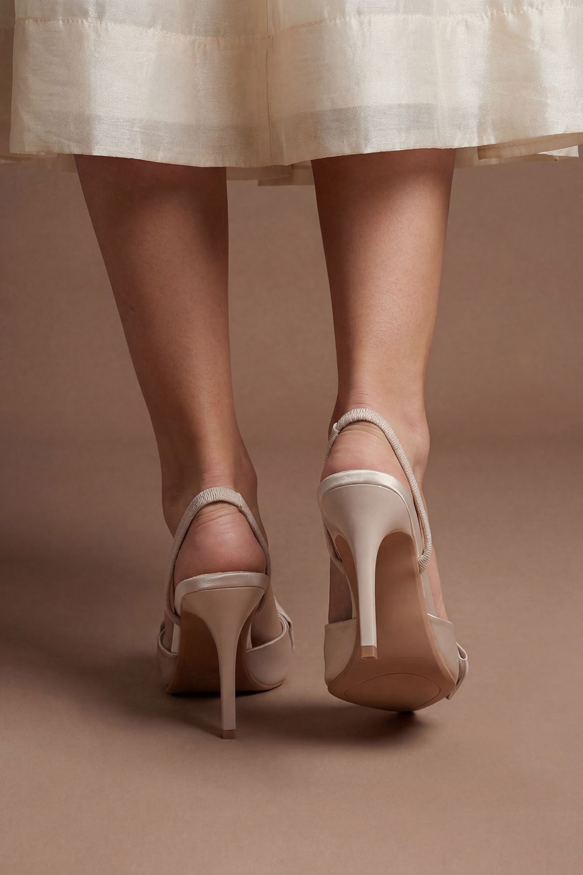 Coast Macey Satin Slingback High Heel Bow Detail Court Shoes