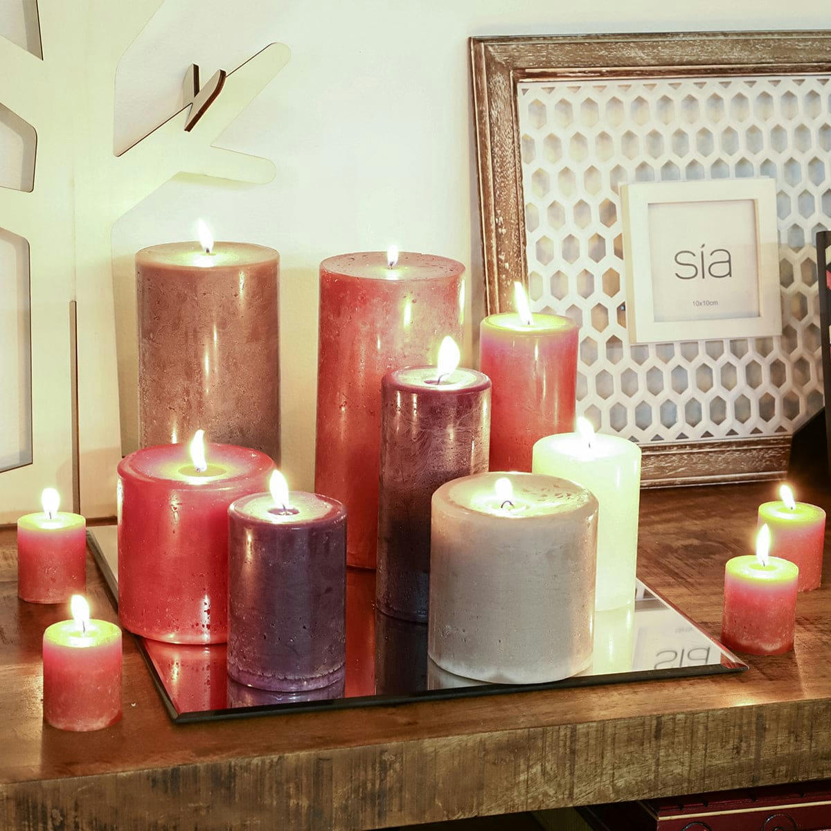 5 - Coffret 4 bougies Antik XS H5cm