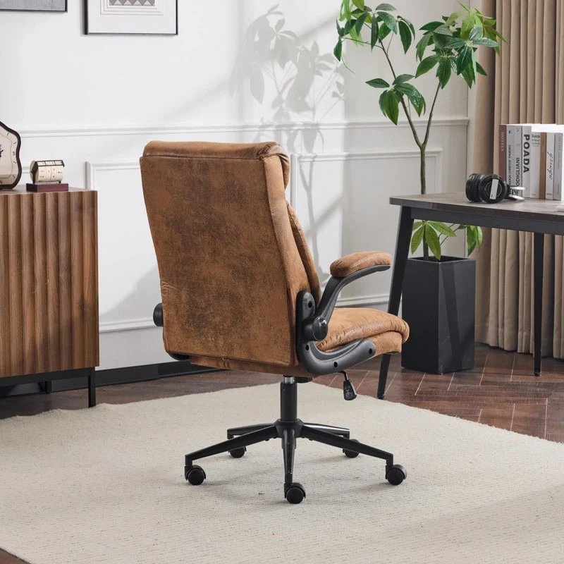 28W Mid-Back Swivel Office Chair Task Chair With Adjustable Arms - N/A