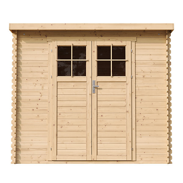 Abri de jardin en bois AVEC SOL TRAITé - porte verrouillable de haute qualité - 2.63 m2 - M310F M310G - Timbela