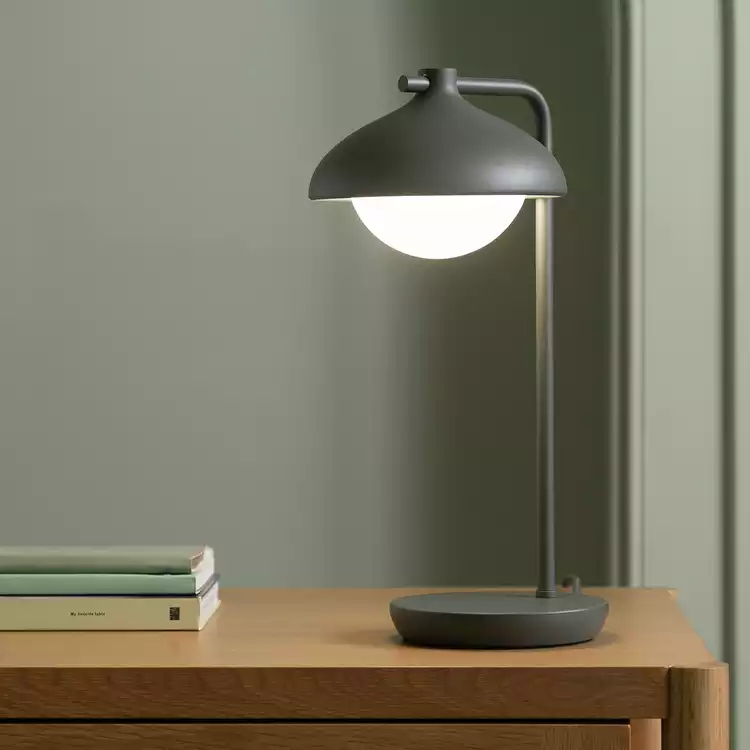 Habitat Acorn Metal Desk Lamp - Dark Grey