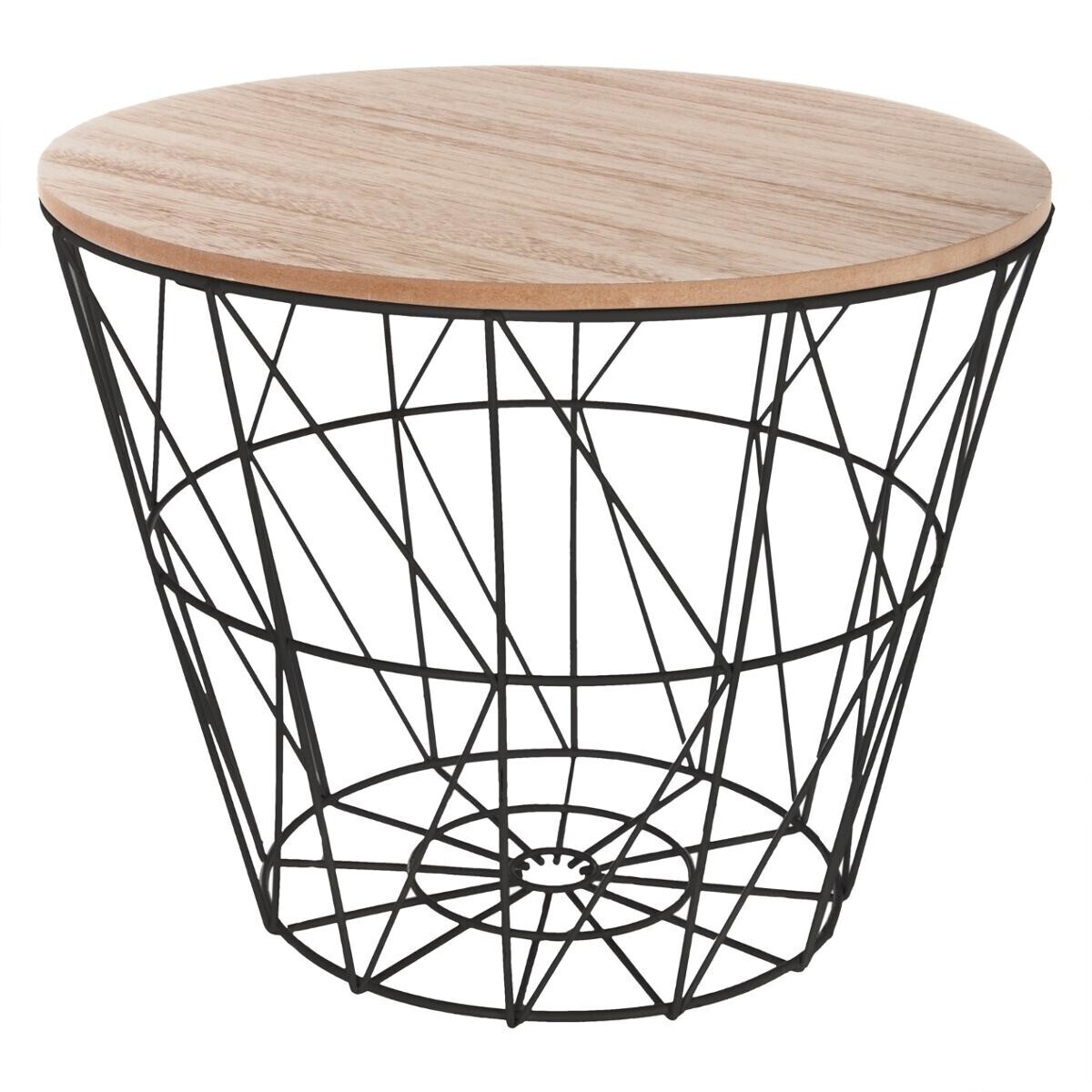 Side table "Kumi" Black, D.38 cm