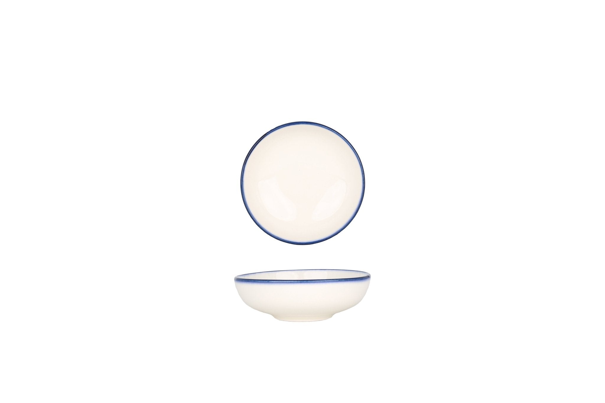 Bonna Serveerschaal - Linea Blue - Porselein - 10 cm - set van 2