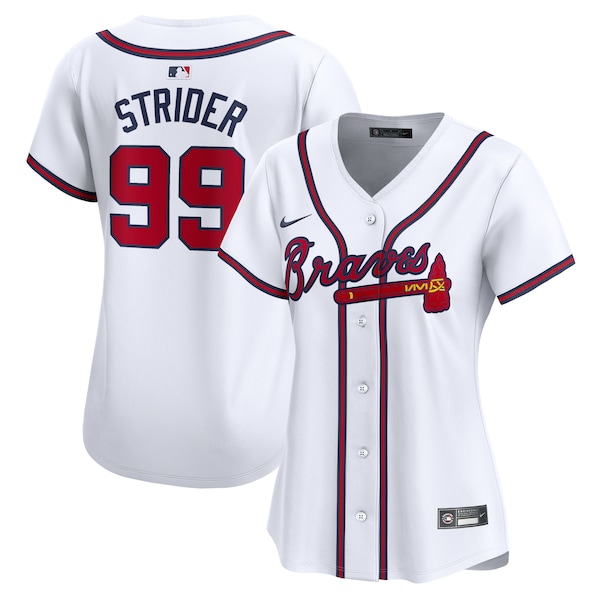 Spencer Strider Atlanta Braves Nike Women's  Home Limited Player Jersey - White