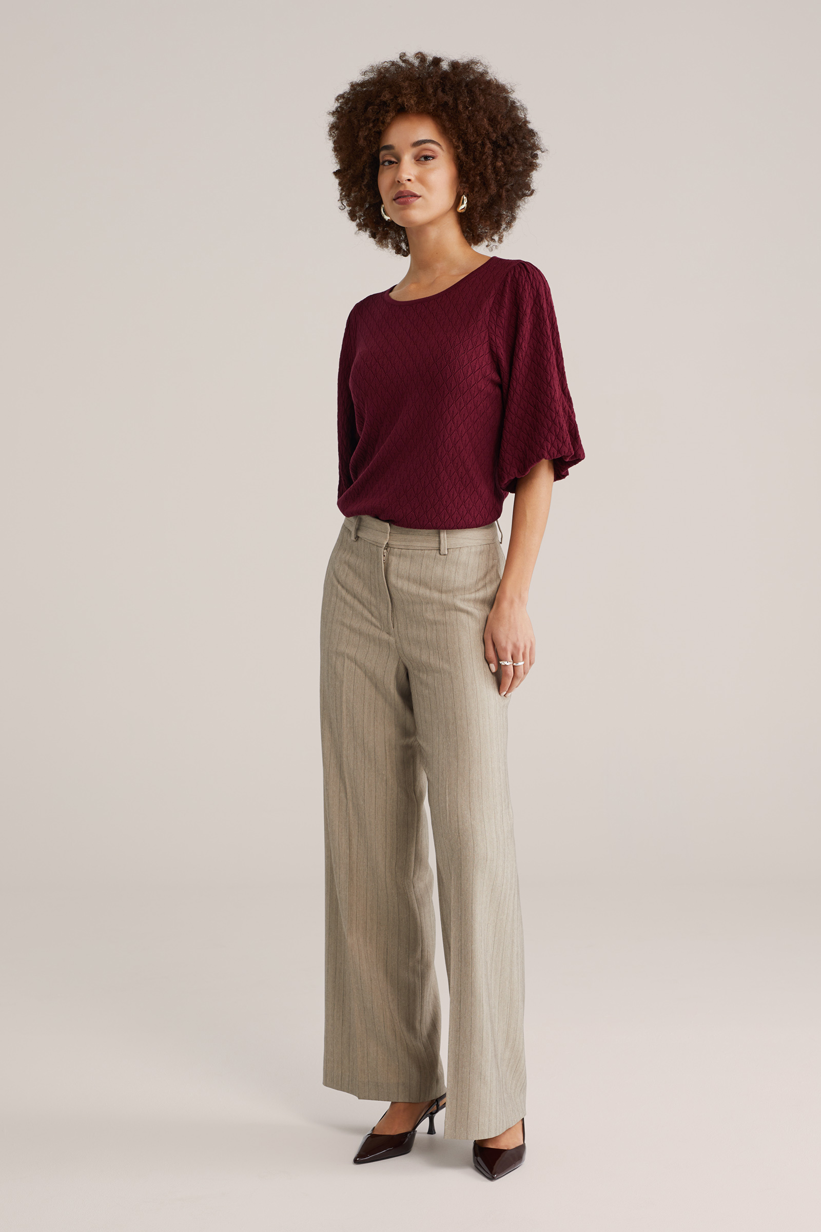 Dames gebreide trui met structuur