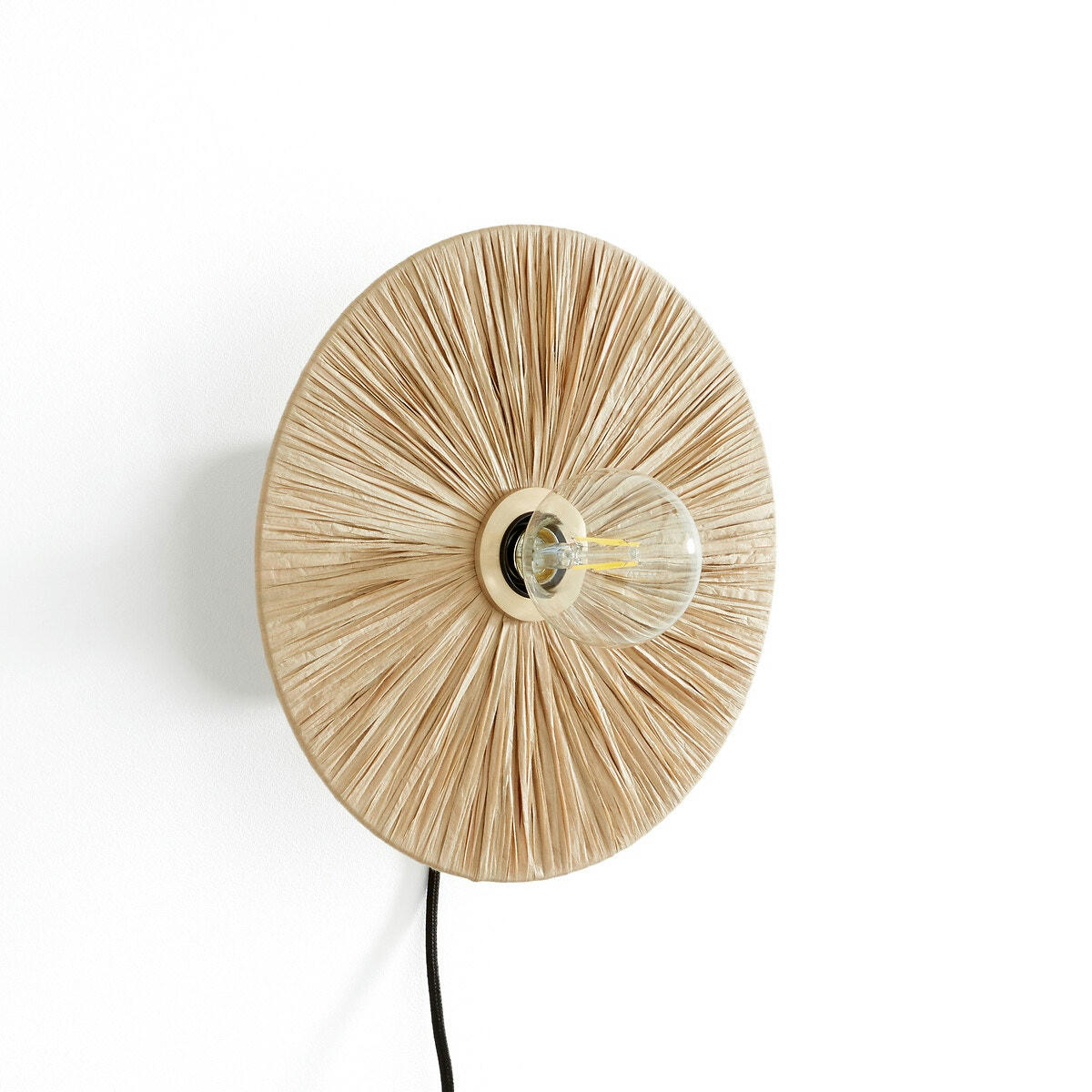 Applique ronde en raphia Ø30 cm, Rafita