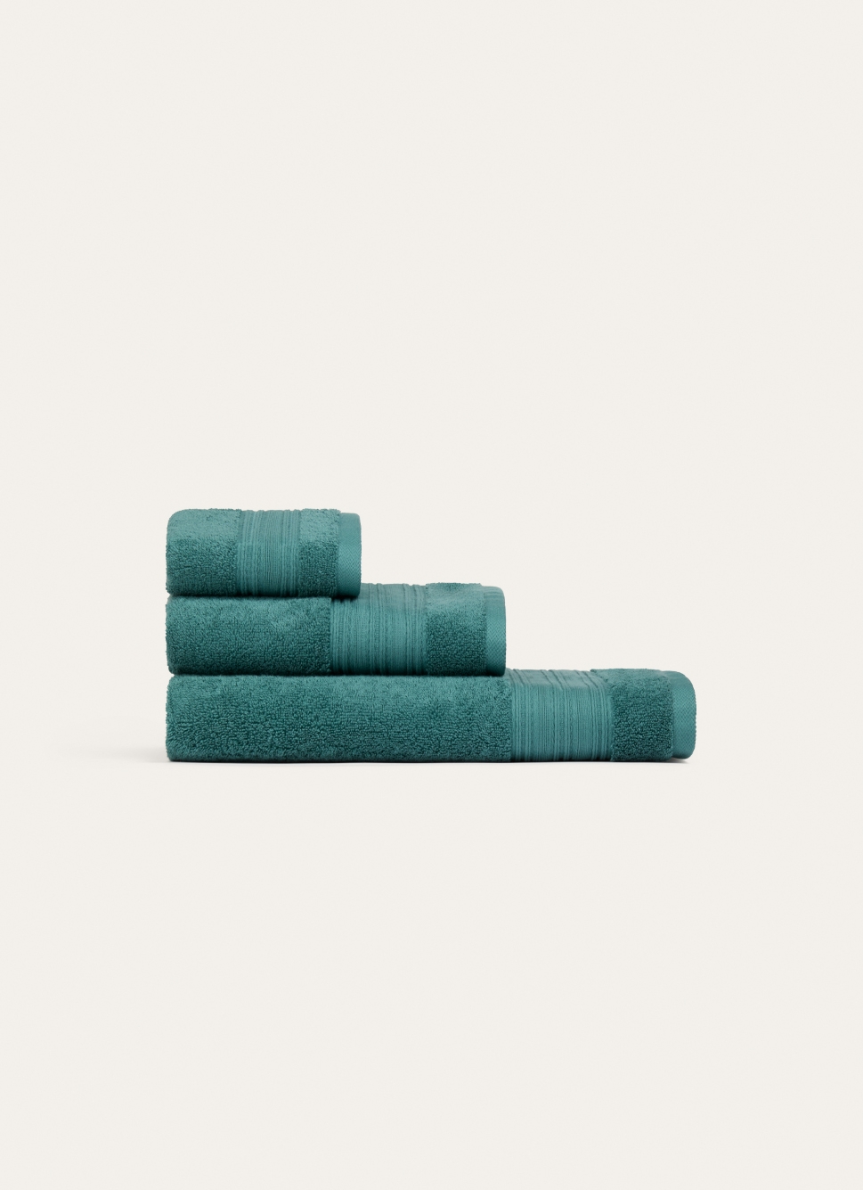 SERVIETTE DE TOILETTE UNI EN COTON BIO VERT
