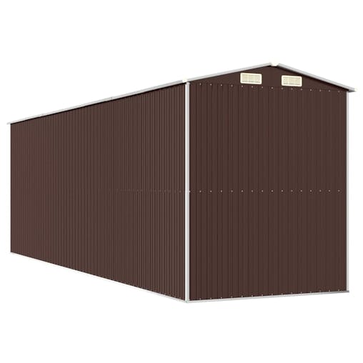 NNEVL Garden Shed Dark Brown 192x606x223 cm Galvanised Steel