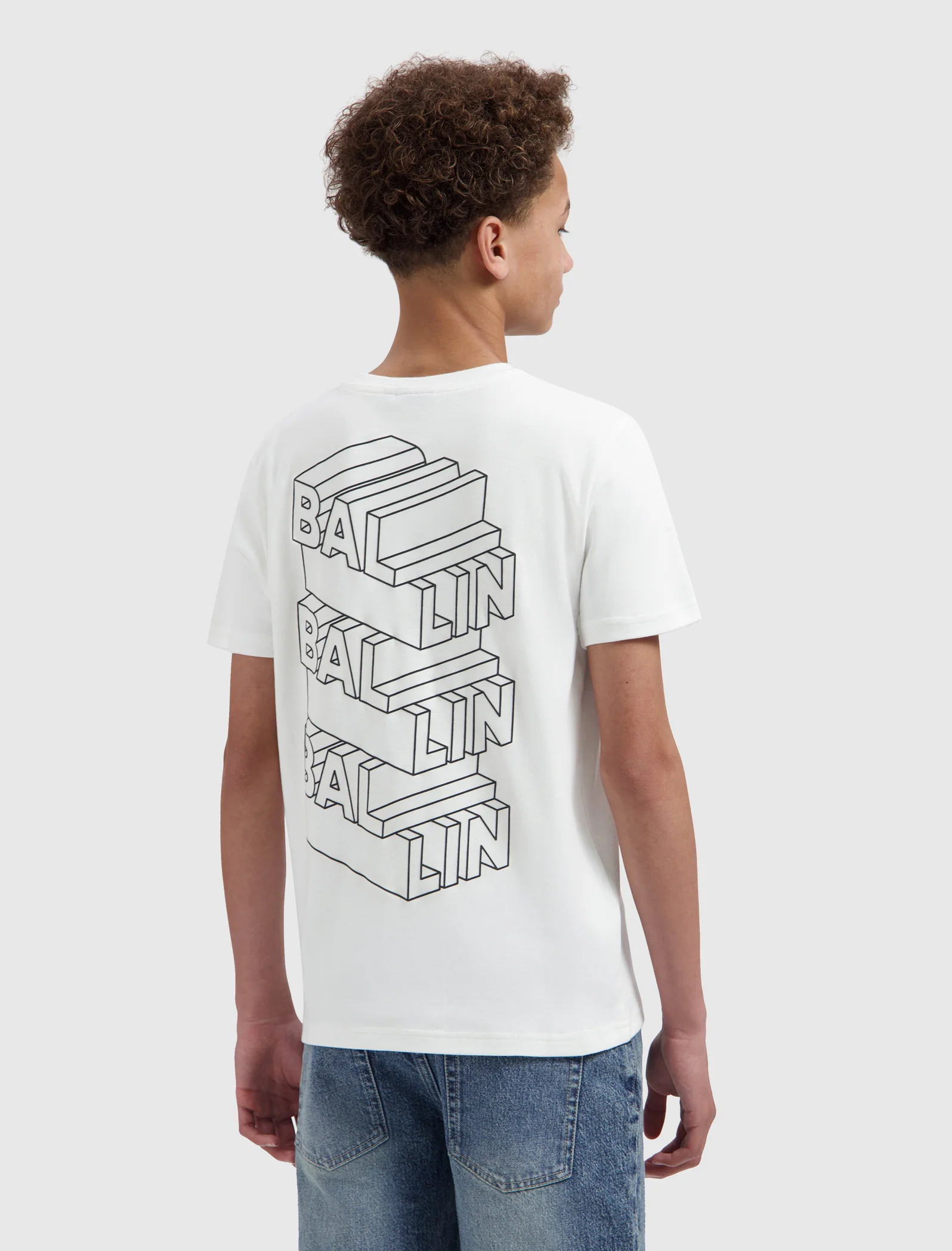 Junior Stacked Logo Sketch T-shirt | Off White