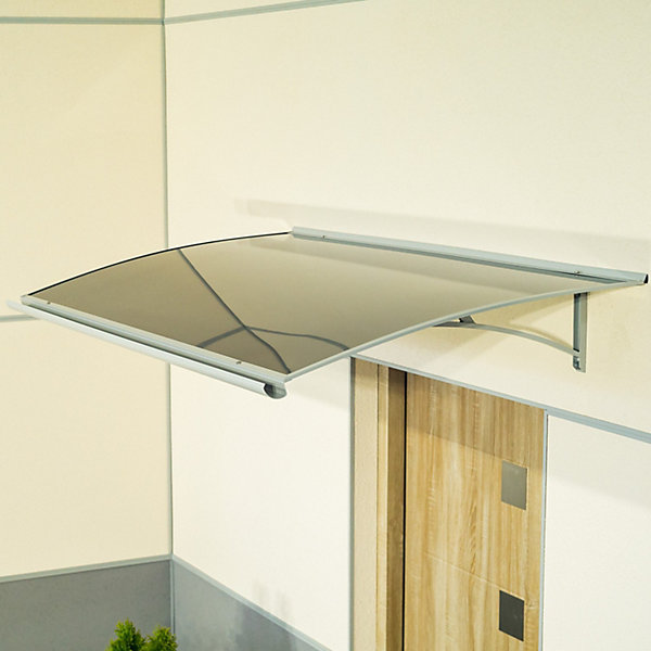 ARCTOM Auvent Libo 150x84,5, couleur silver RAL9006, panneau sandwich AL PE AL