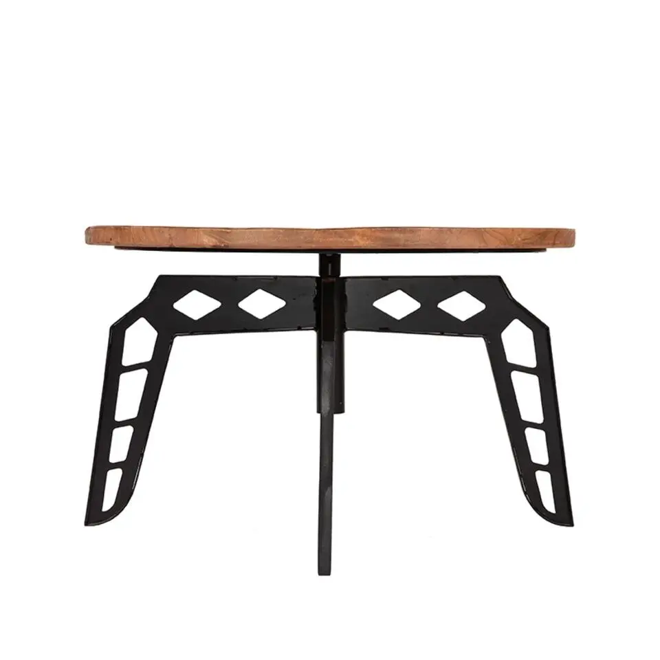 LABEL51 Salontafel Pebble - Rough - Mangohout - Rond - 80 cm