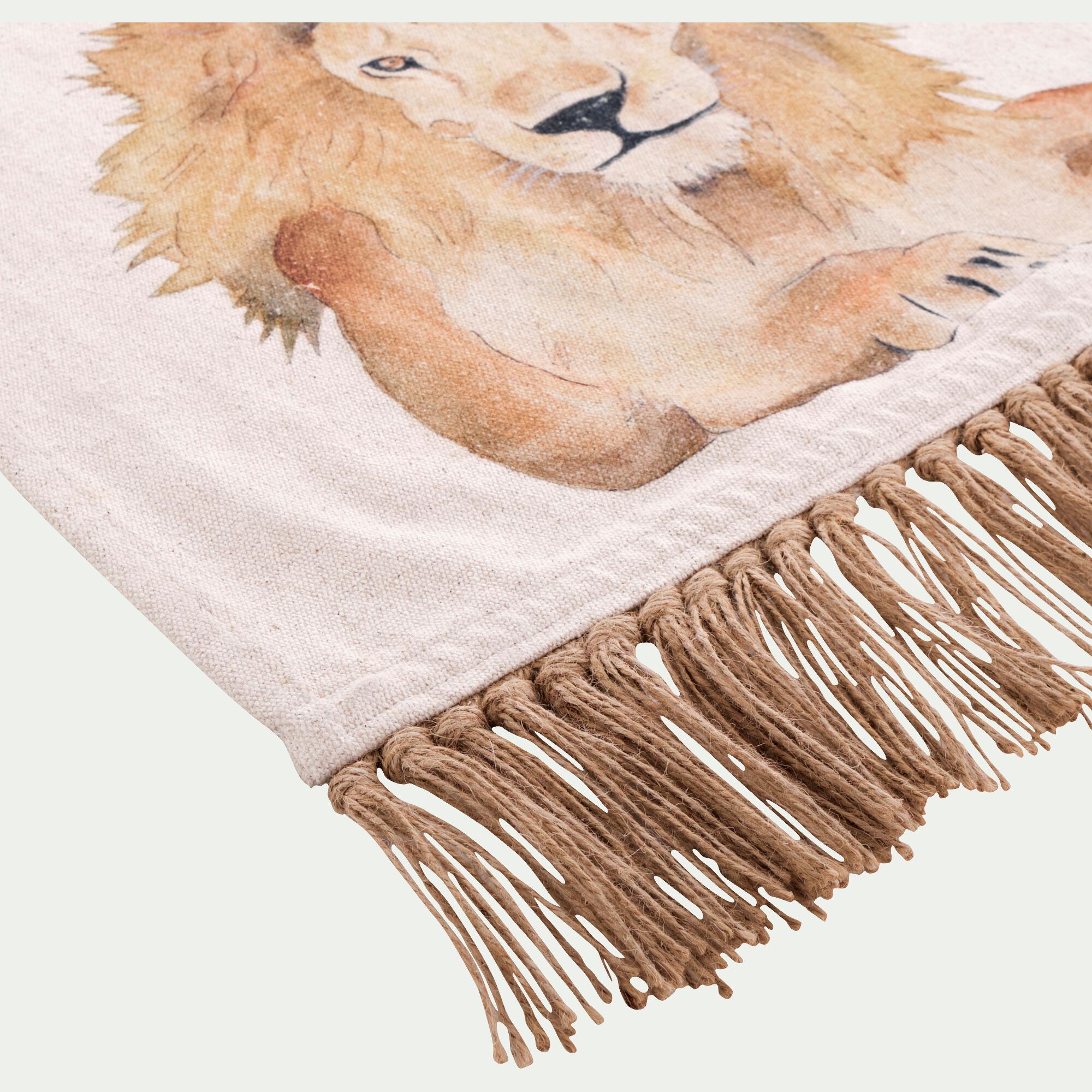 ANIMAUX - Tapis imprimé animalier 120x180cm - beige