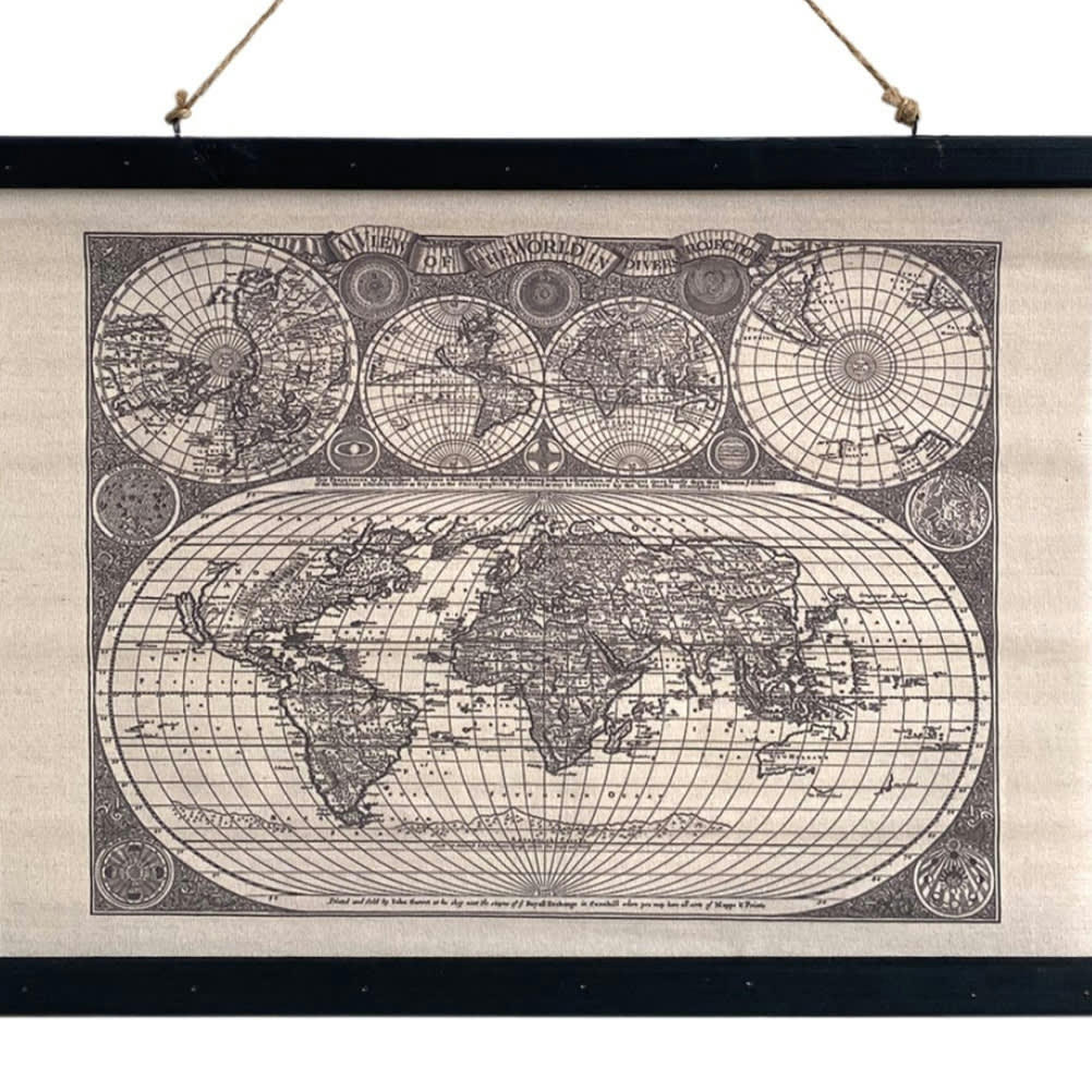 VIEW - Toile déco view of the world à suspendre 60x43cm