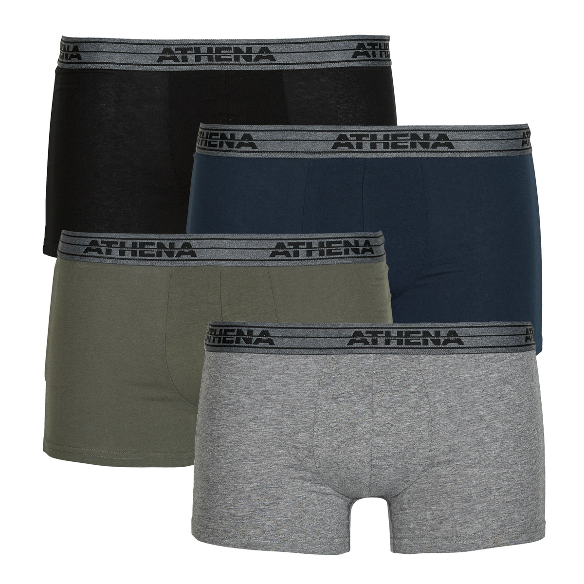 Athena - BASIC COTON Pack de 4 - Mottled / Grey / Kaki / Black / Marine