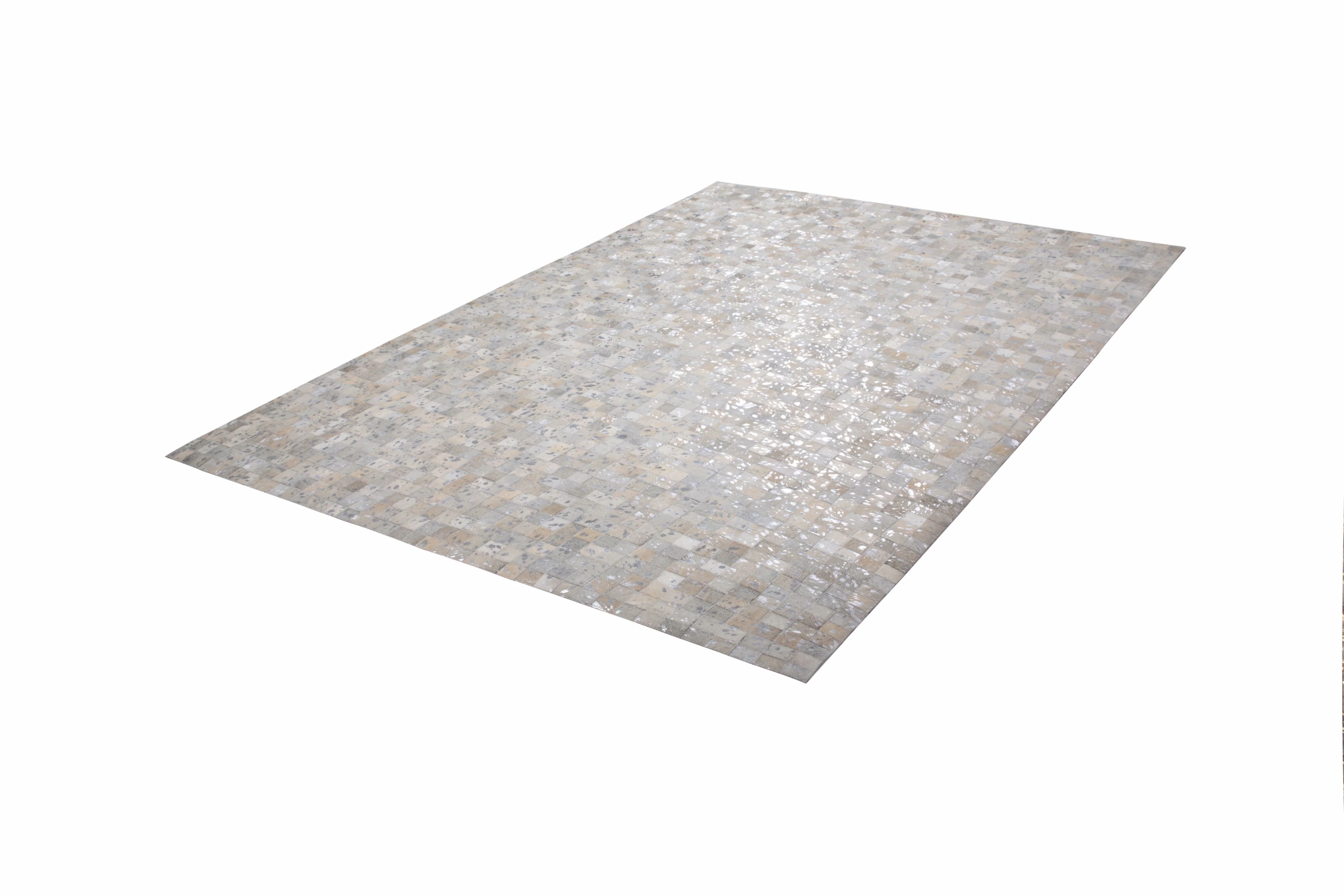 Vloerkleed Metallic handgemaakt leer