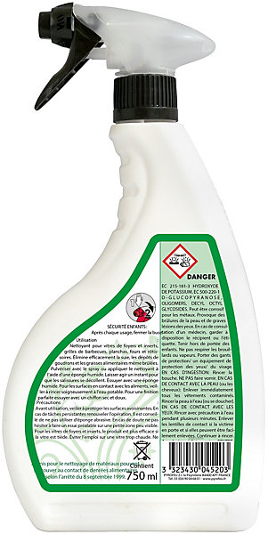 Nettoyant vitre d'insert flacon de 750 ml