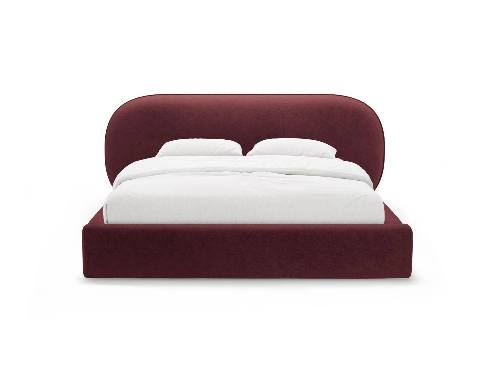 Bedframe Ovalo chenille 200 x 200 met opbergruimte