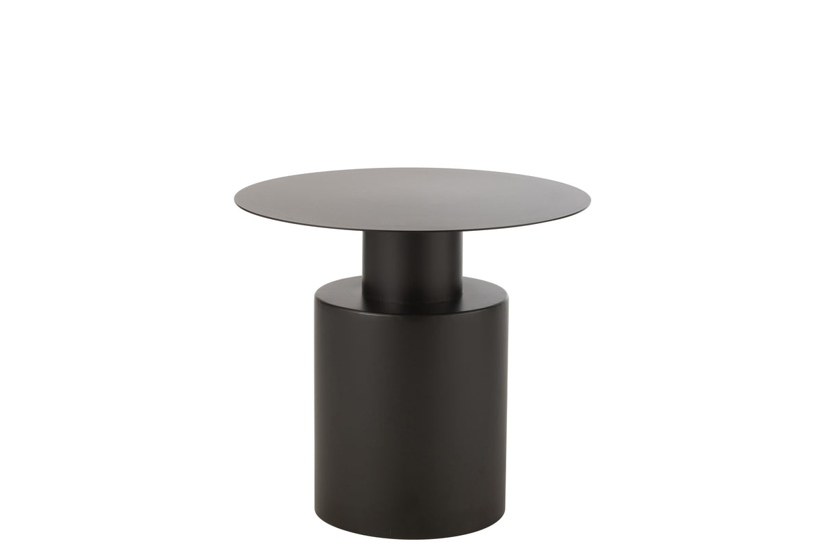 J-Line bijzettafel Rond - metaal - zwart