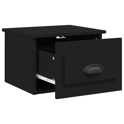 NNEVL Wall-mounted Bedside Cabinets 2 pcs Black 41.5x36x28cm