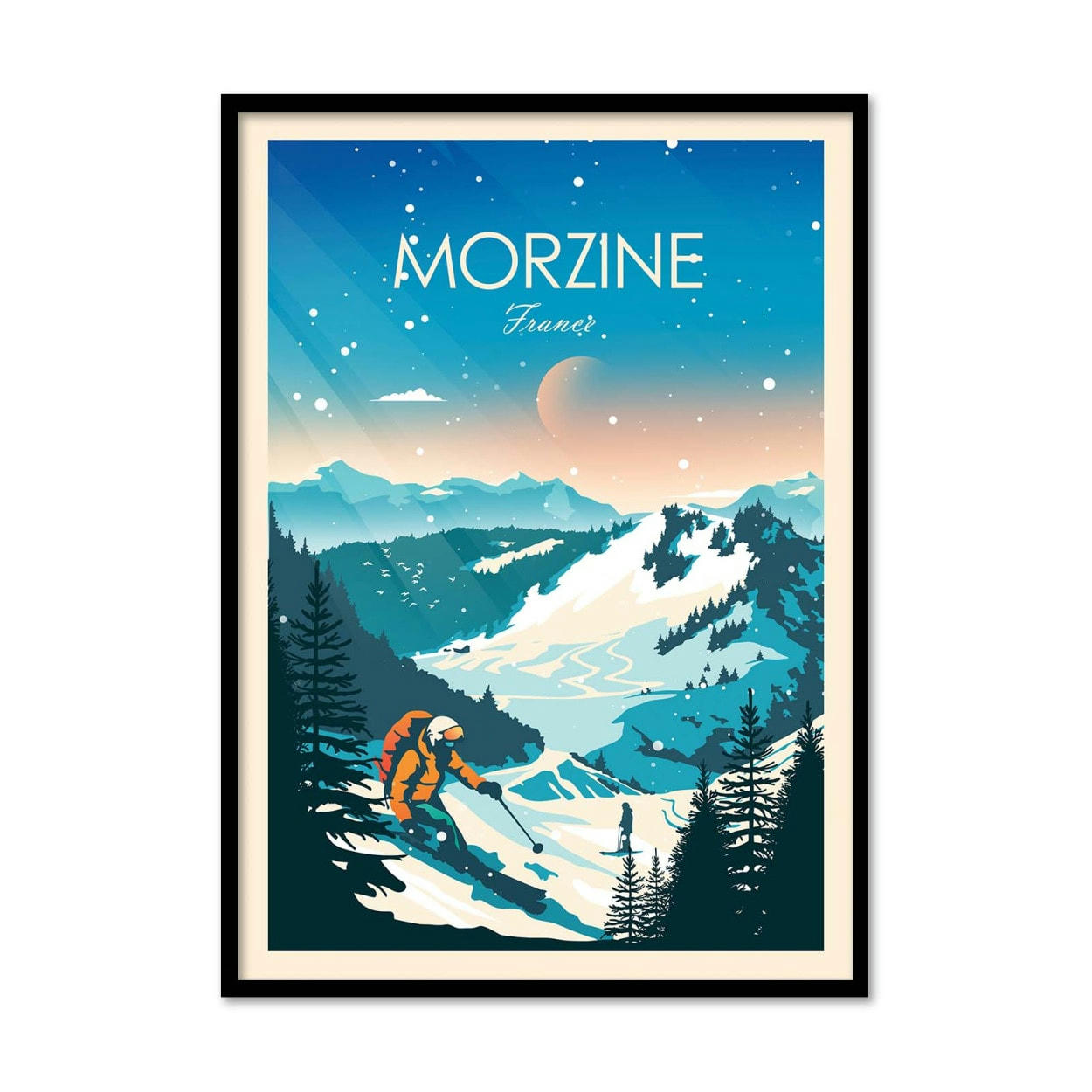 STUDIO INCEPTION - MORZINE FRANCE - STUDIO INCEPTION - Affiche d'art 30 x 40 cm