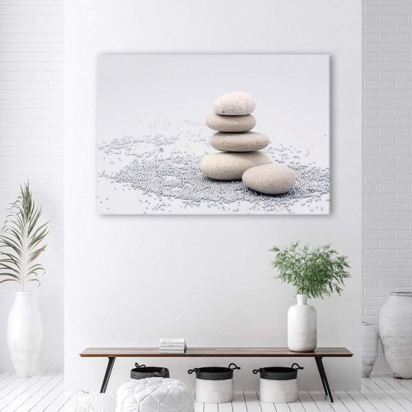 Feeby Obraz na płótnie, Kamienie zen beżowy 60x40