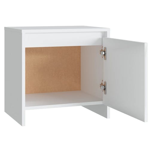 NNEVL Bedside Cabinets 2 pcs White 45x34x44.5 cm Chipboard