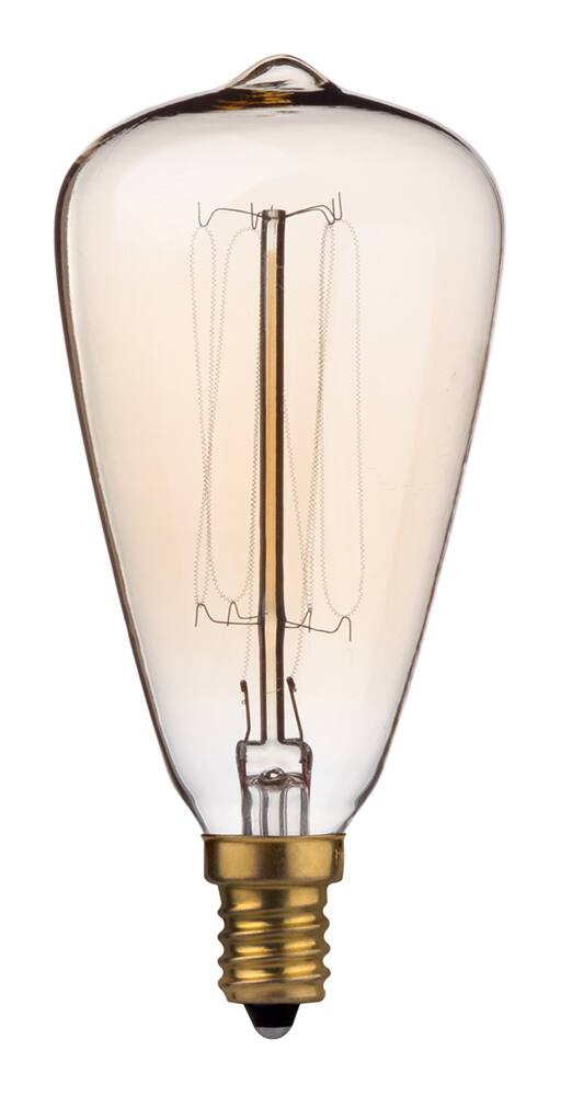 Globe Electric ST45 E12 Base Vintage Glass Dimmable Incandescent Light Bulbs, 60W, 3-pk