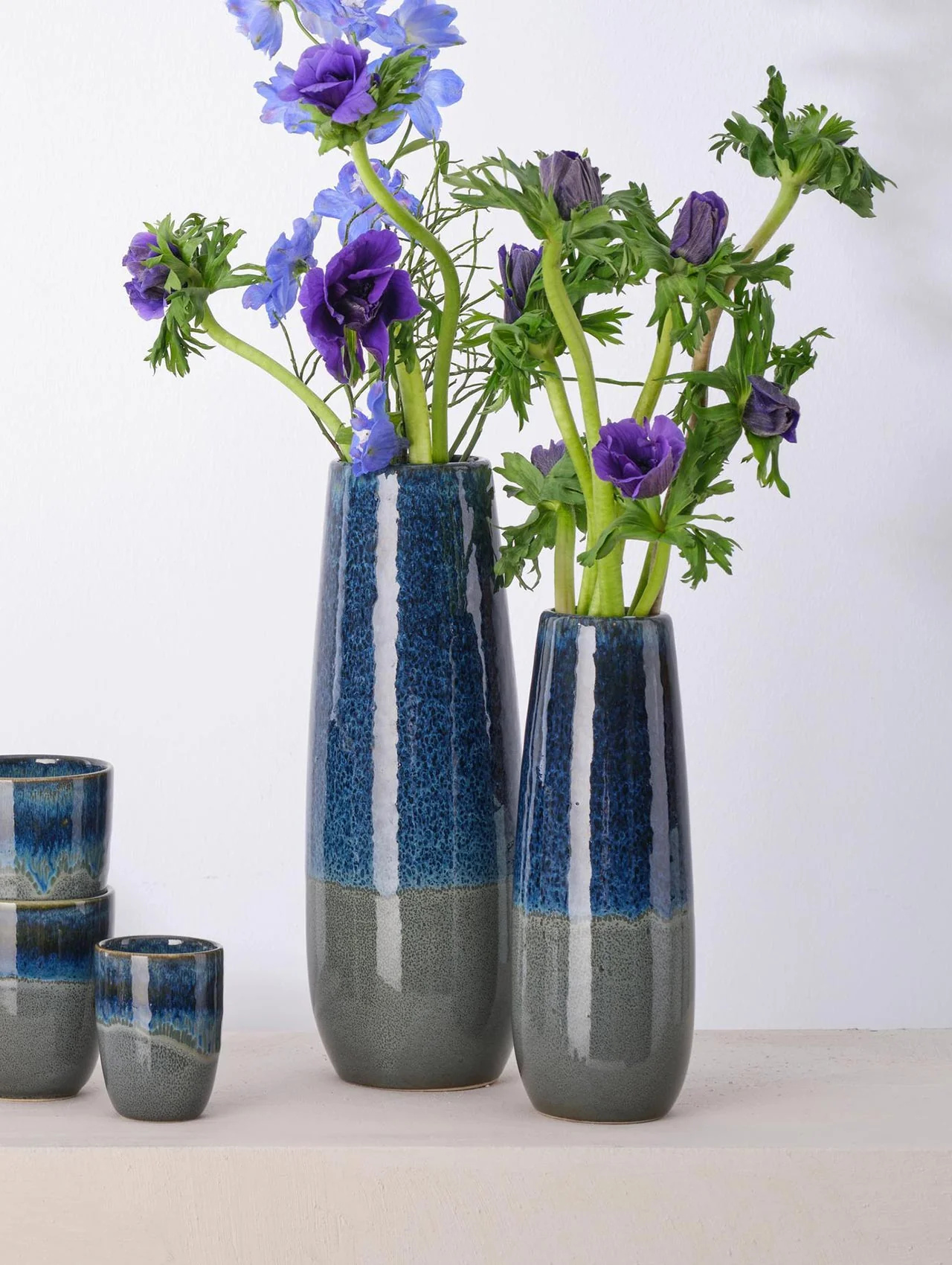 vase, blu