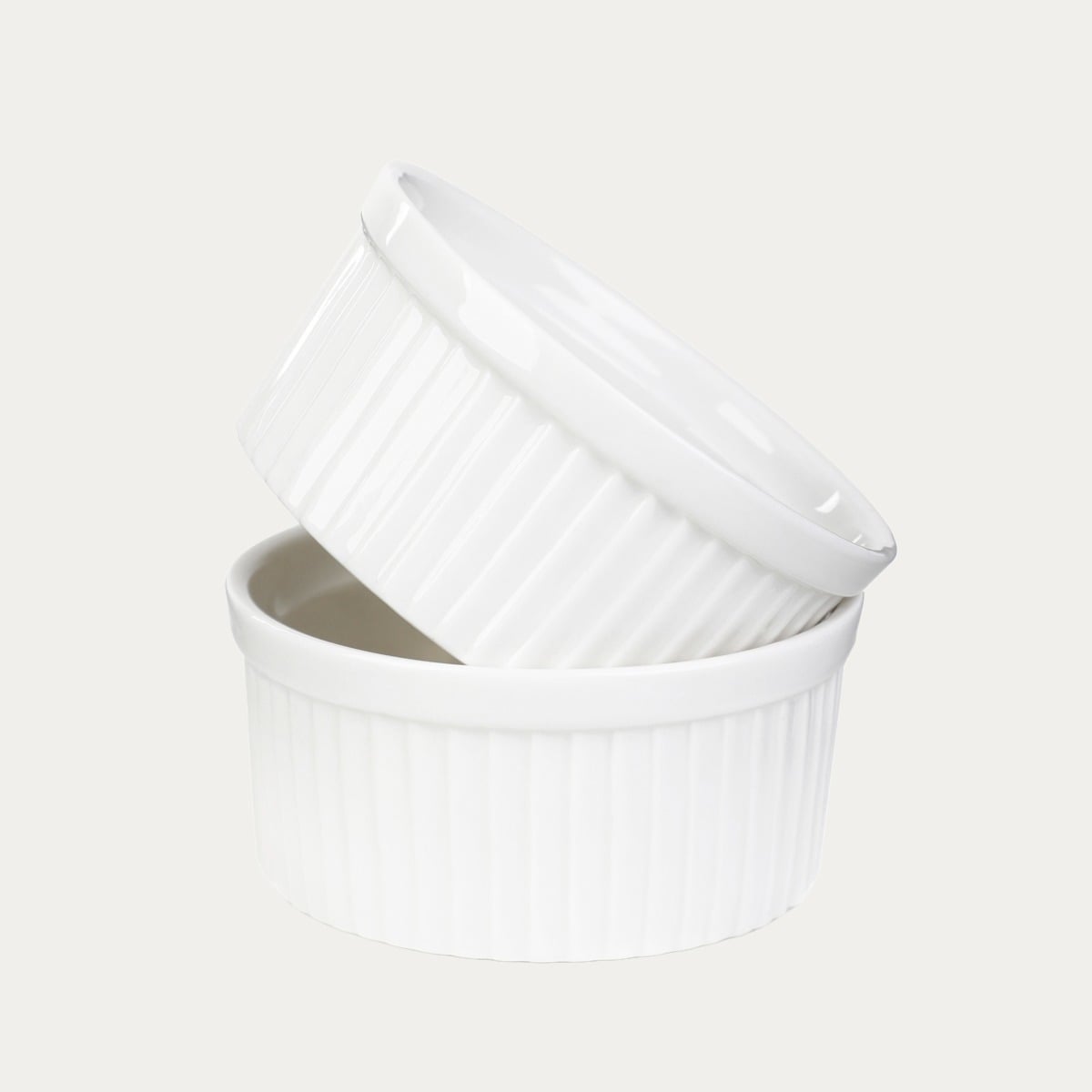Zestaw naczyń do zapiekania TINEO białych 2 szt. 9 cm