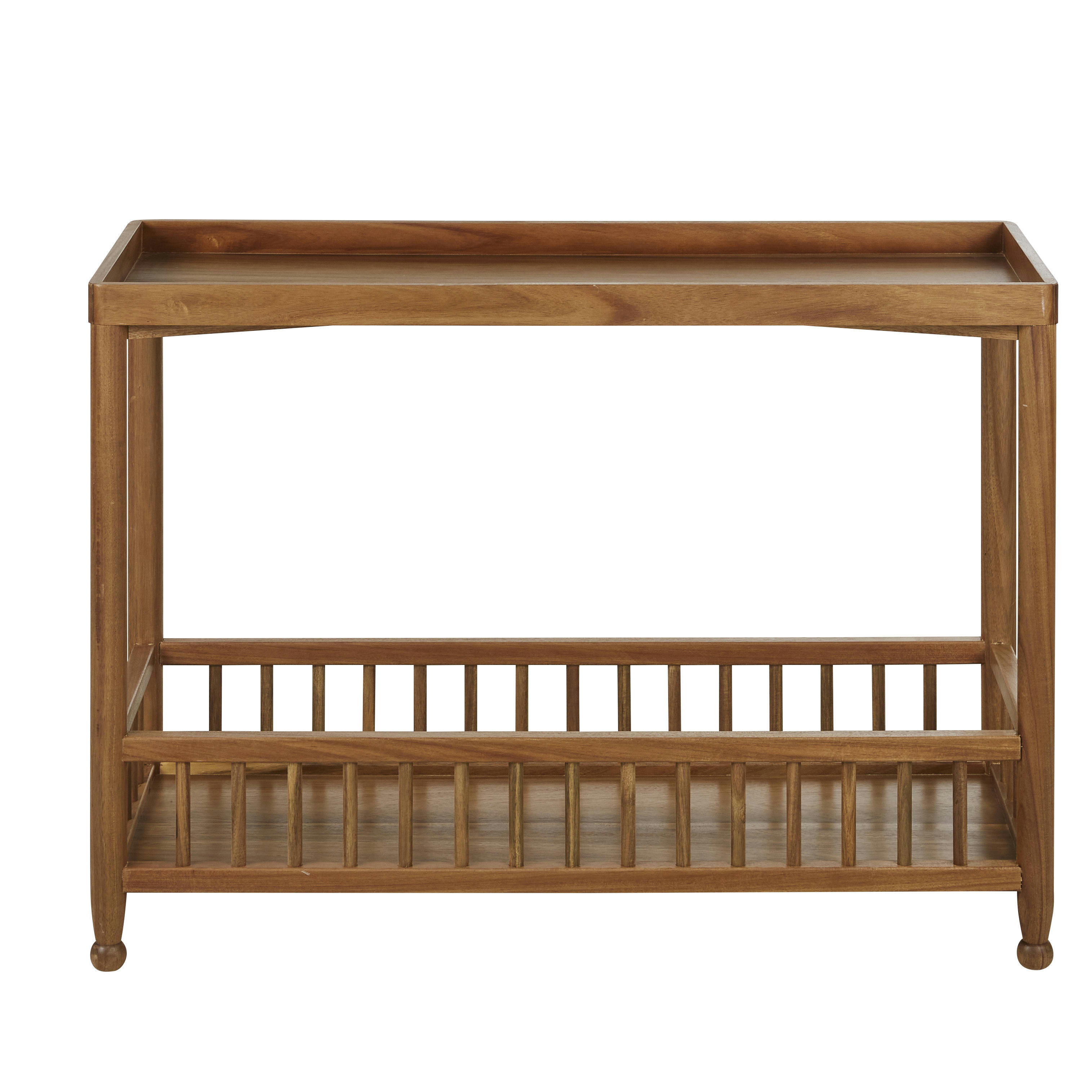 PIA - Chariot à roulettes en bois d'acacia