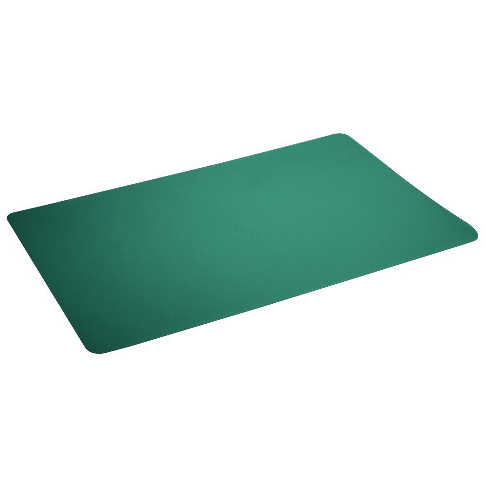 Set de table rectangulaire plastique vert foncé uni