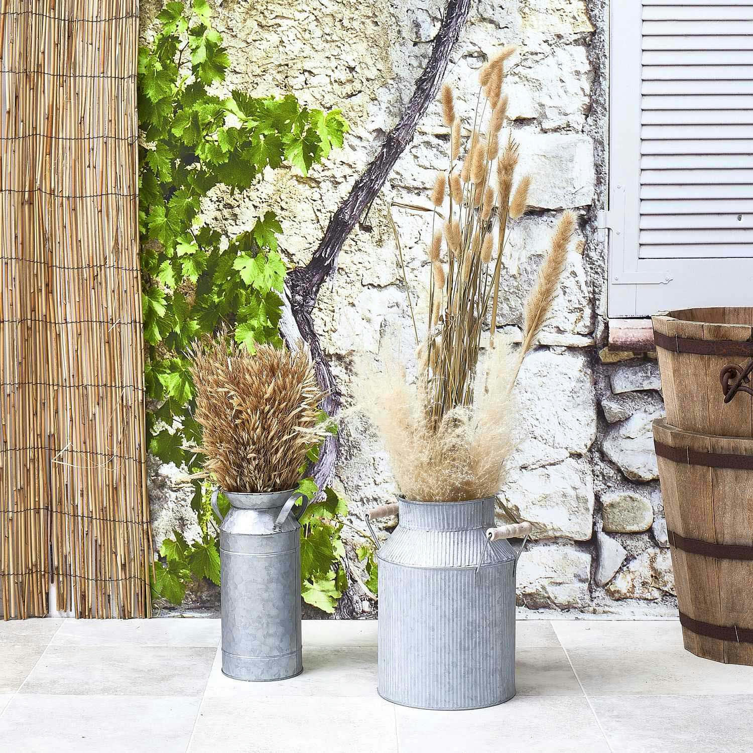 - Vase en forme de pot à lait en métal 18.5 x 26.5 x 13 cm