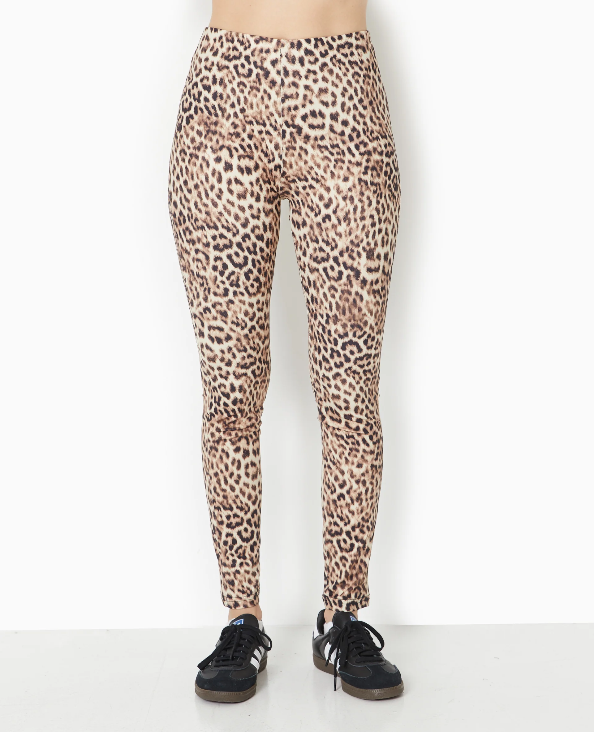 Legging en maille extensible motif léopard