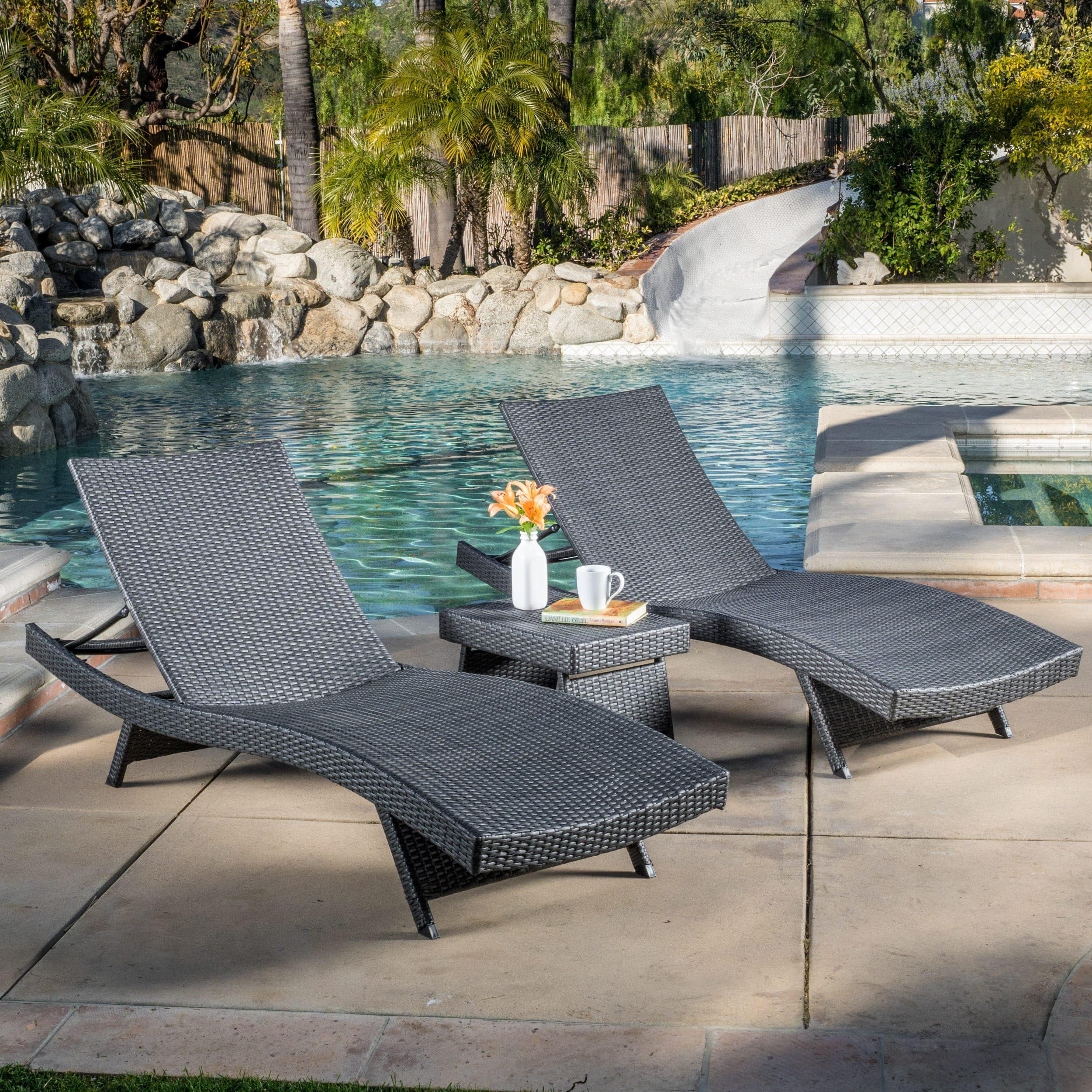 Vilano 3-piece Outdoor Lounge Set by Christopher Knight Home
