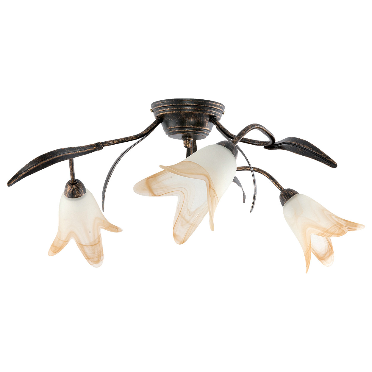 Lampa sufitowa klasyczna retro do salonu EDYLIT 3xE14 MARKOS NEGRO 10-772