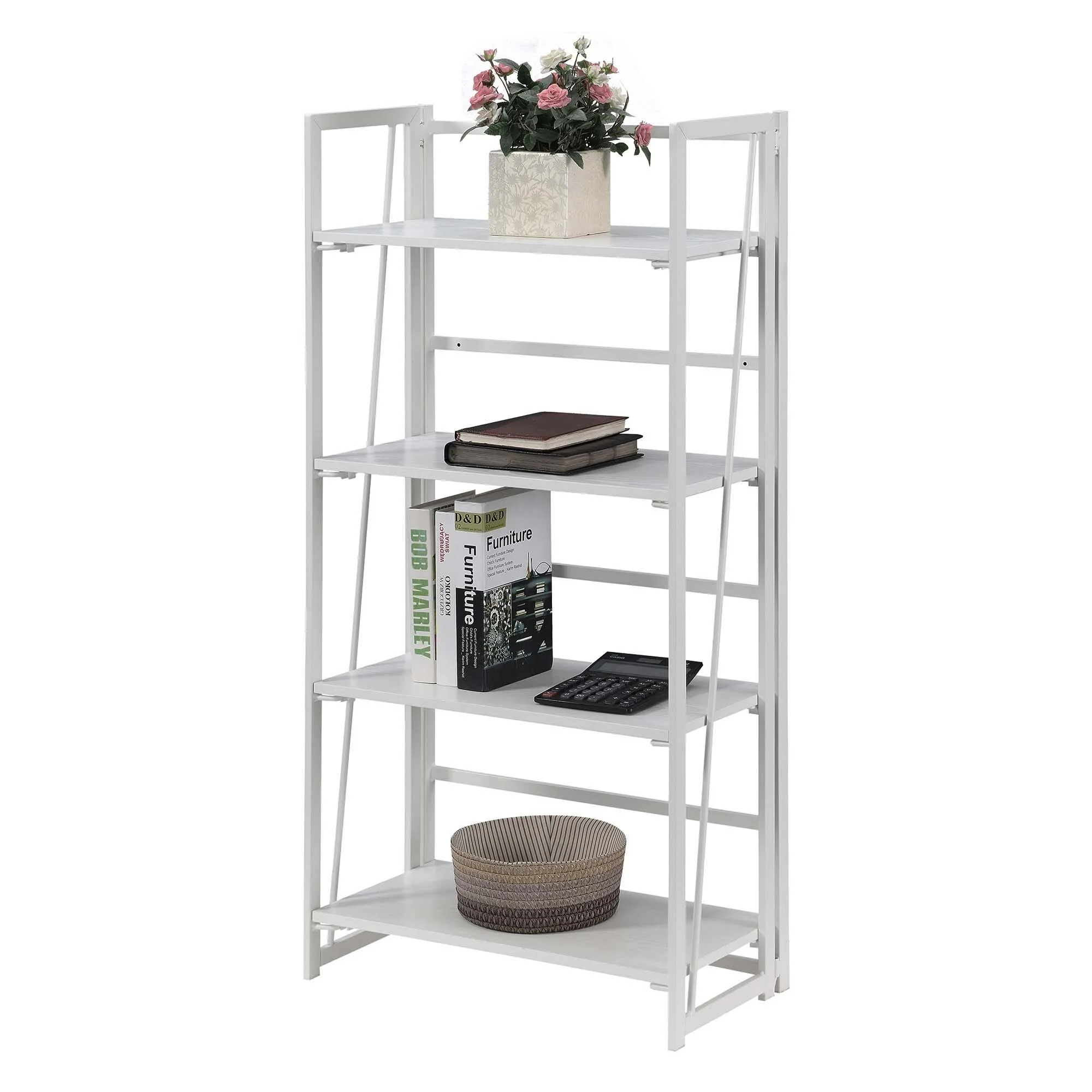Convenience Concepts Xtra Folding 4 Tier Bookshelf
