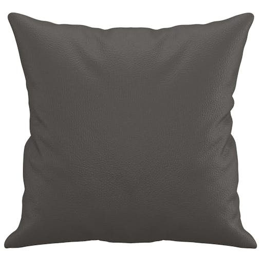 NNEVL Throw Pillows 2 pcs Grey 40x40 cm Faux Leather