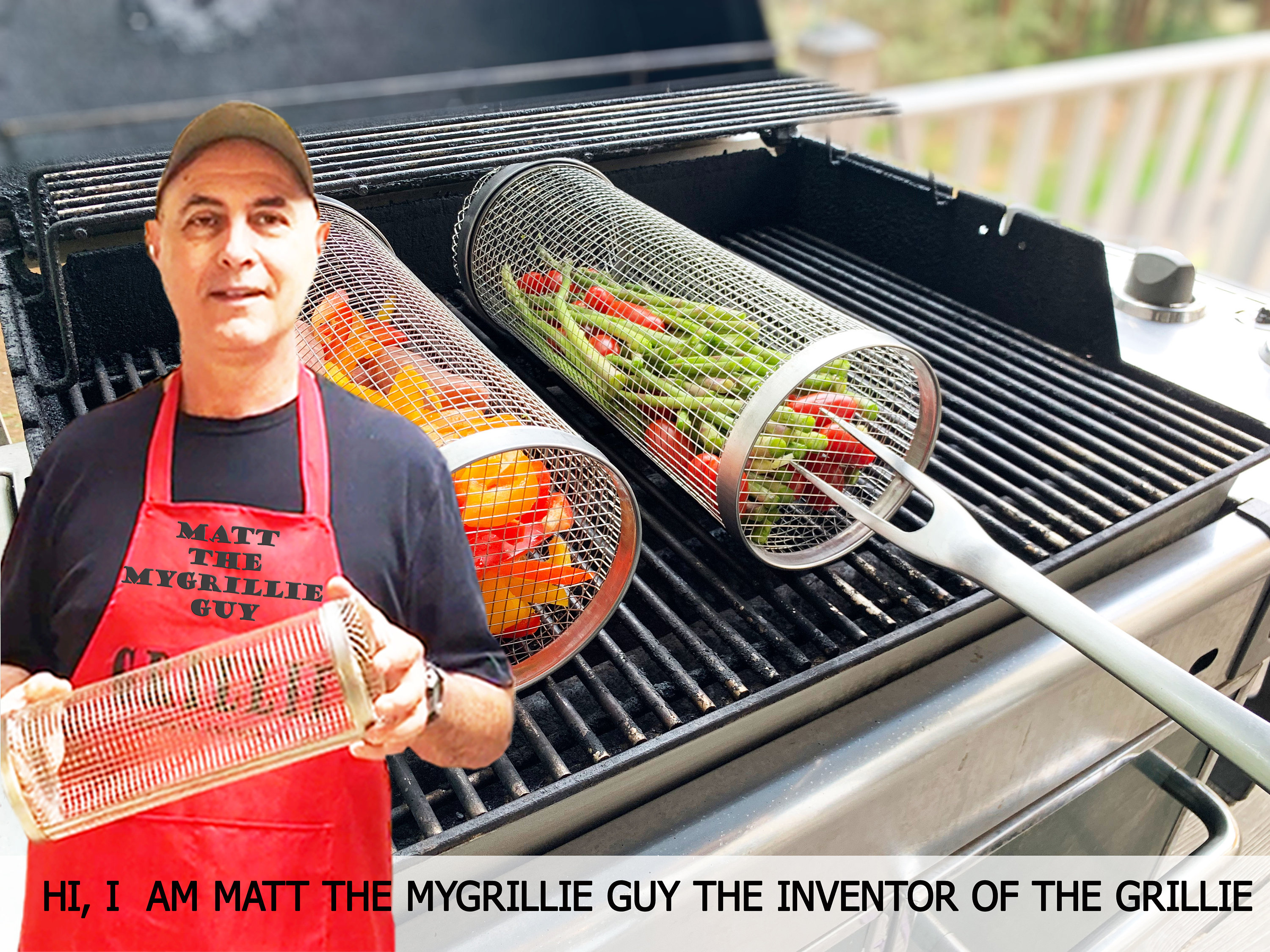 MyGrillie 2-Pack - The Greatest Grilling Device Ever - Grill Veggies, Fish, Meat the EZ way the Grillie way!