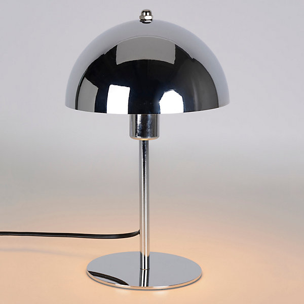Lampe à poser Icone E14 IP20 15W ∅18,5 x H.30cm Corep argent