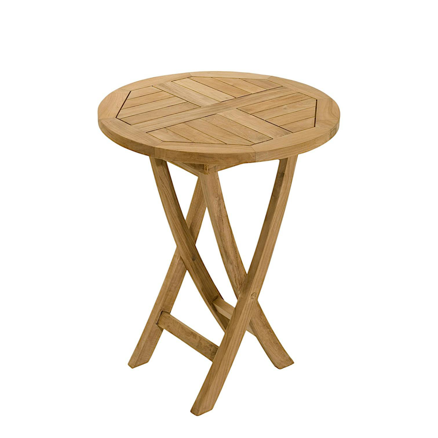 Table de jardin pliante ronde teck 60X60 SUMMER