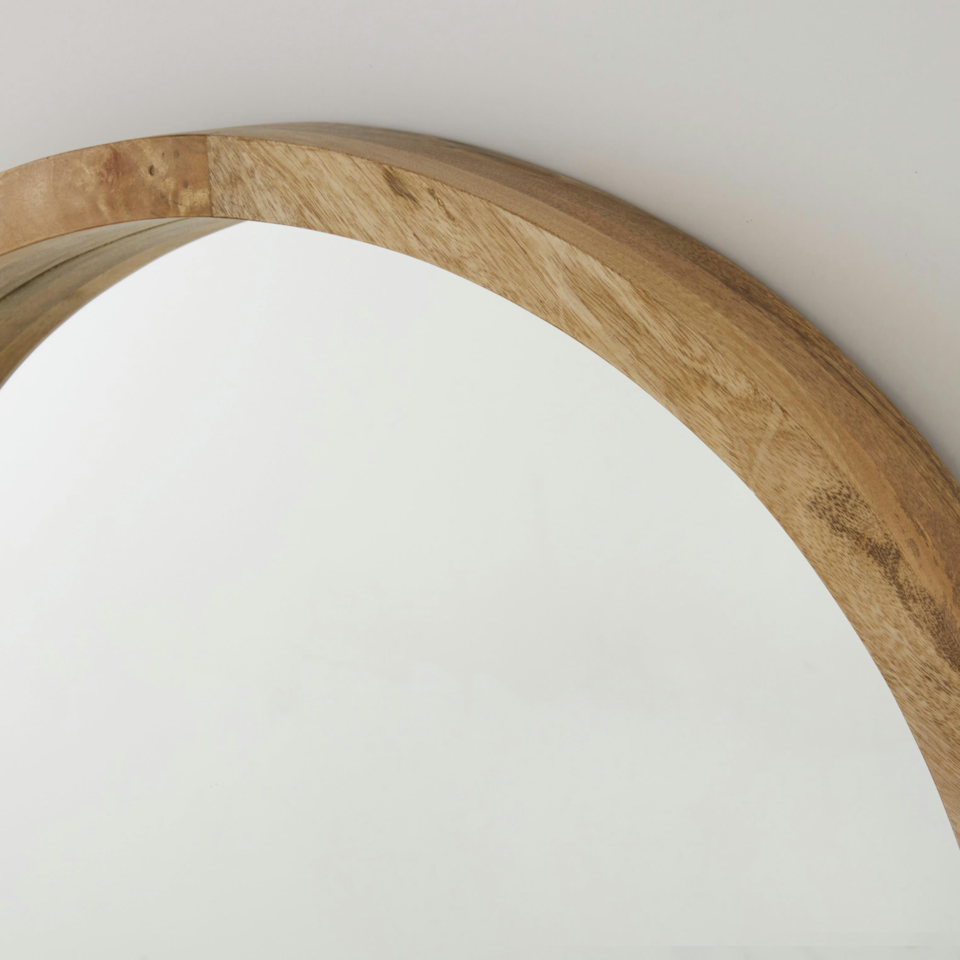 ARVEY - Miroir ovale en bois de manguier 70x121