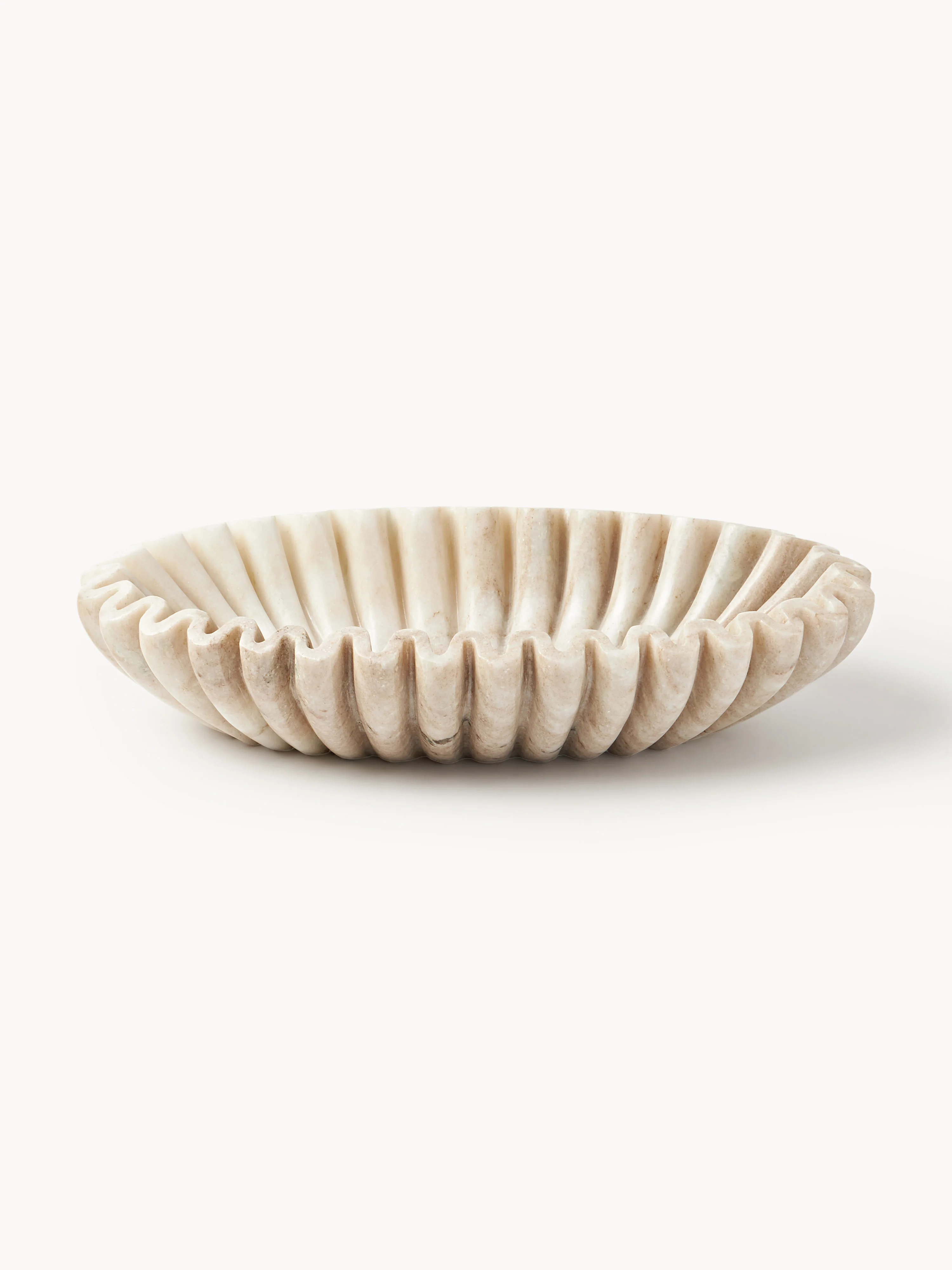 Handgefertigte Marmor-Deko-Schale Santorini, B 35 cm