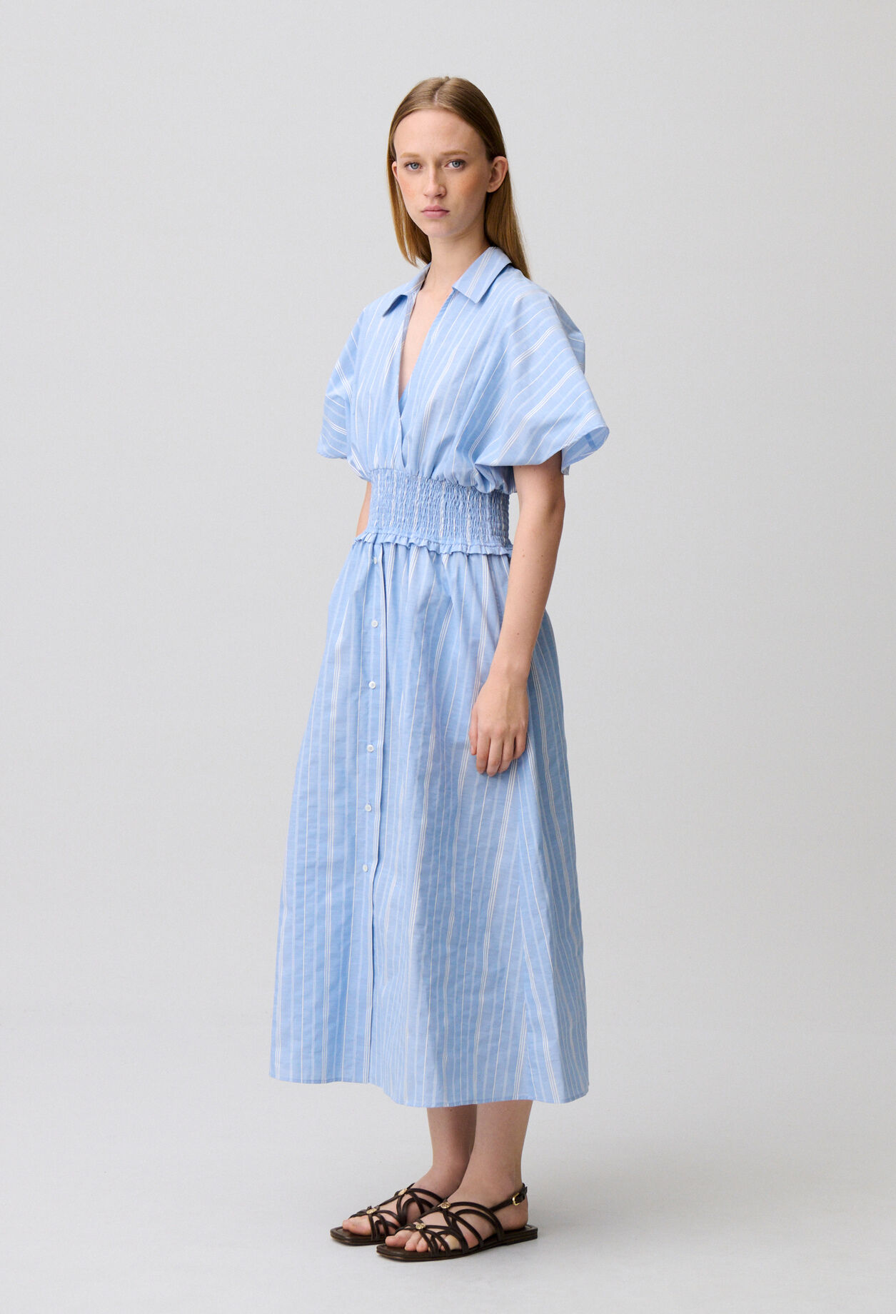 Robe rayée cache-c&oelig;ur