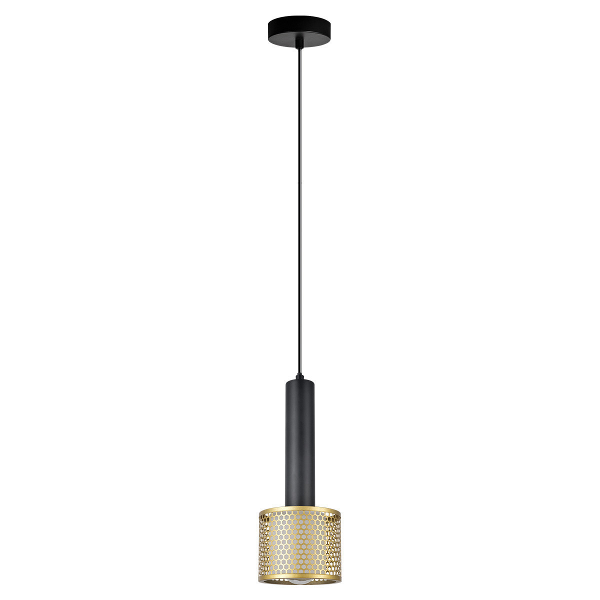 Lampa wisząca czarna AMO 1xE27x15W wym: 150x12x12 cm Light Prestige