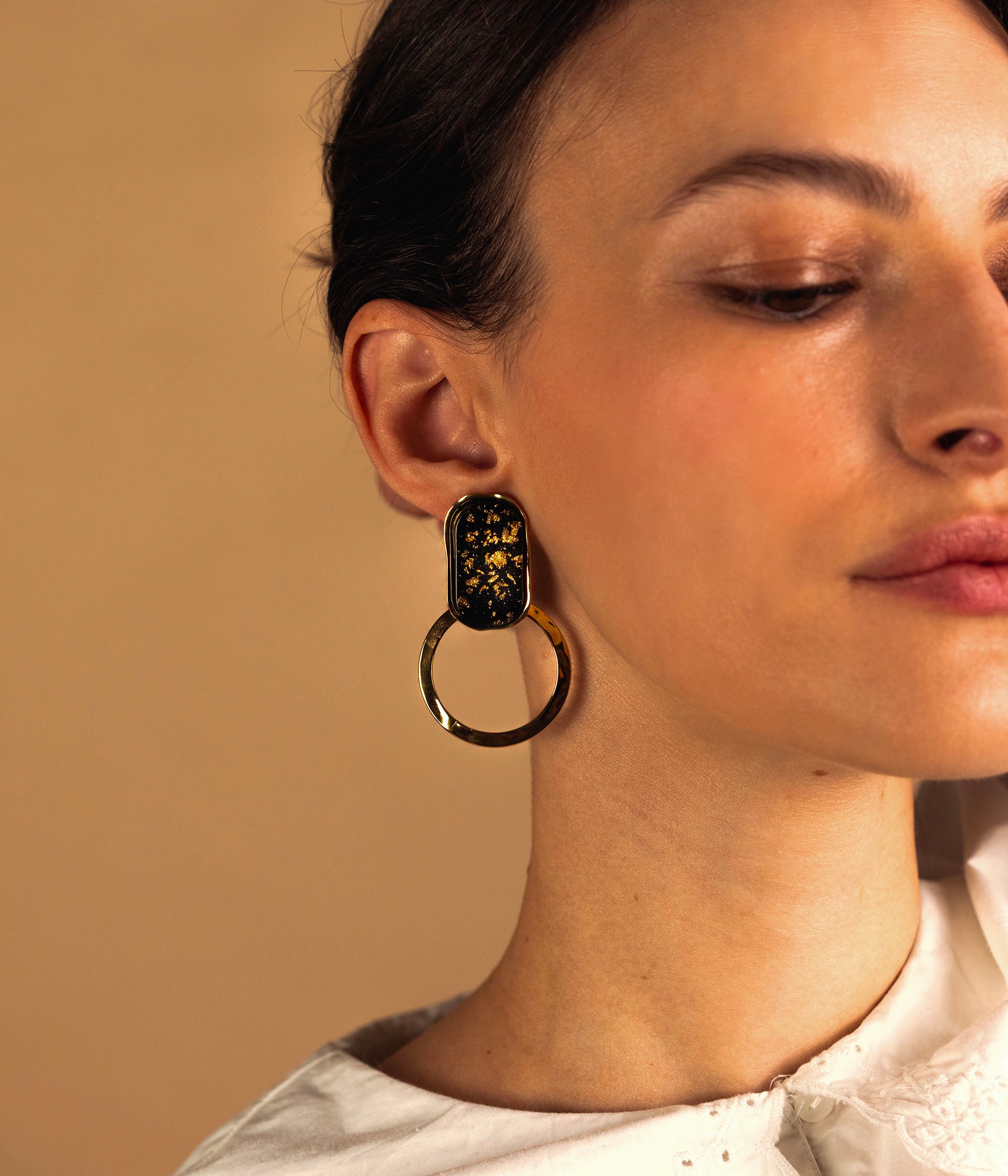 Boucles d'oreilles Dorie noir