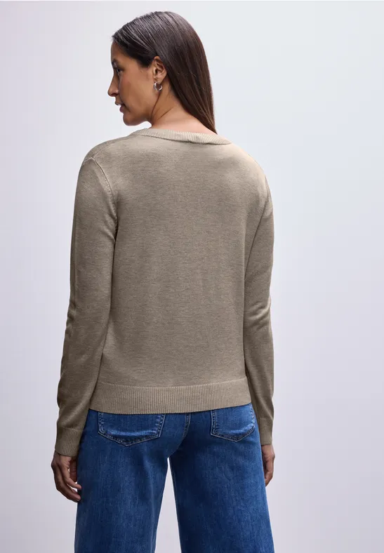 Strickjacke mit V-Ausschnitt